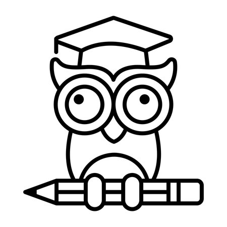 Filled design icon of owlのイラスト素材