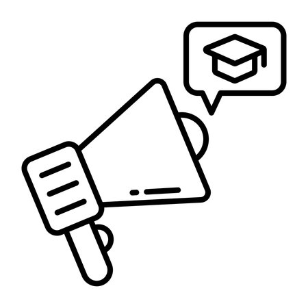 A premium download icon of education promotionのイラスト素材