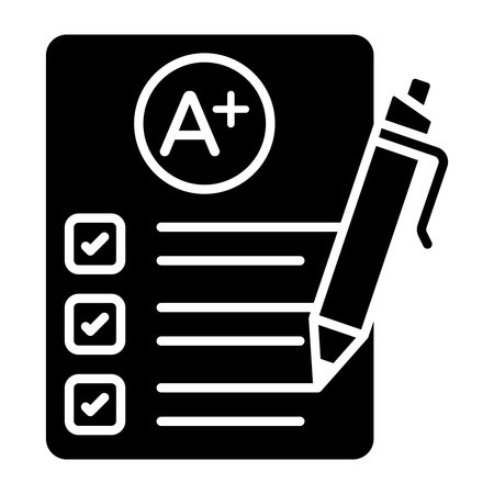 Editable design icon of A+ grade, exam result conceptのイラスト素材