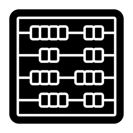 A frame of counting beads, icon of abacusのイラスト素材