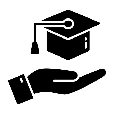 Academic cap icon, vector design of mortarboardのイラスト素材