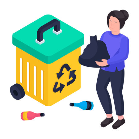 Vector design of recycle binのイラスト素材