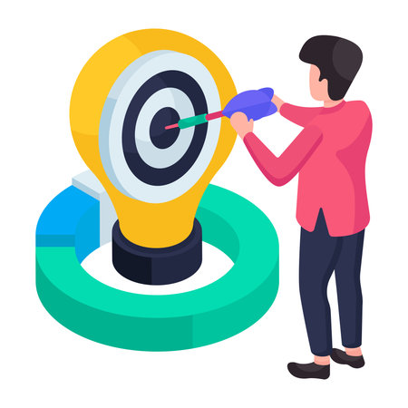 Perfect design illustration of target ideaのイラスト素材