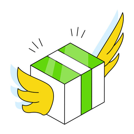 An editable design icon of fast deliveryのイラスト素材