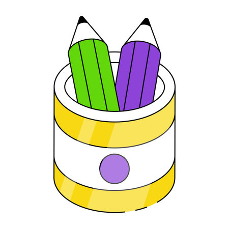 A premium download vector of stationery holderのイラスト素材