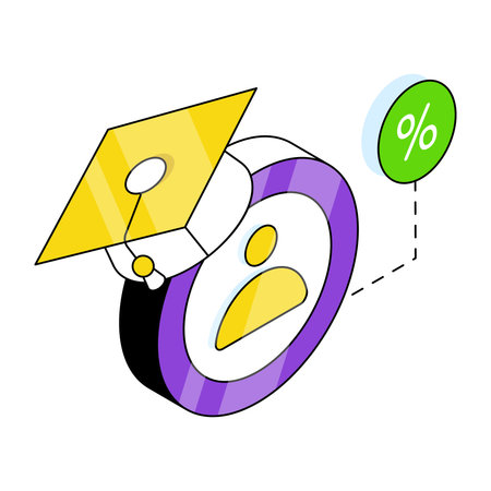 Perfect design icon of graduationのイラスト素材