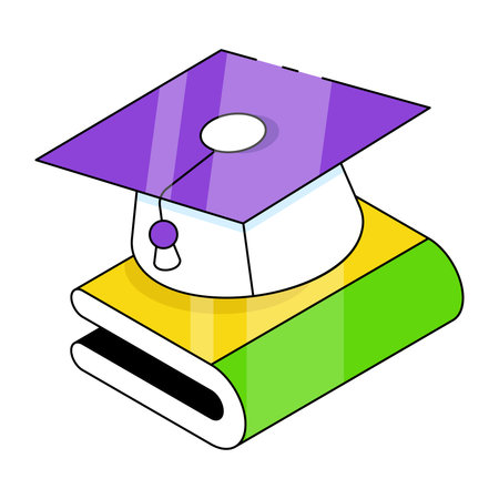 A creative design vector of graduation book iconのイラスト素材