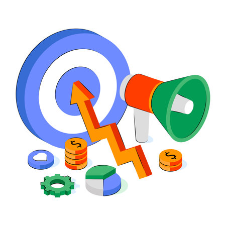 Premium download illustration of target marketingのイラスト素材