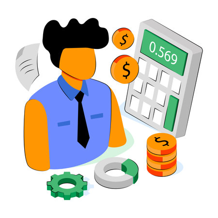 A perfect design illustration accountantのイラスト素材
