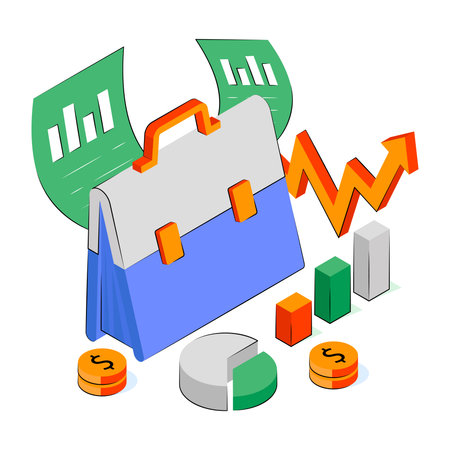 Creative design illustration of businessman bagのイラスト素材