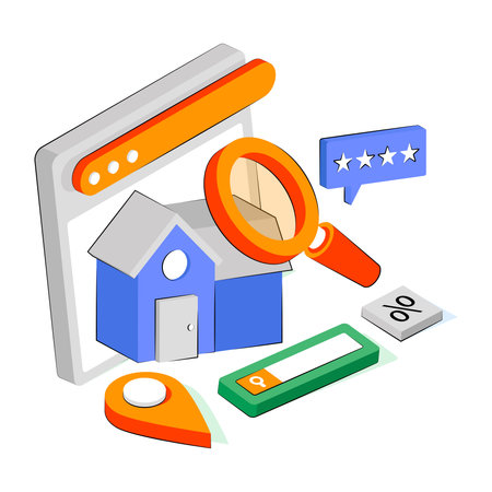 Premium download illustration of search homeのイラスト素材