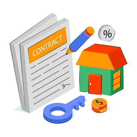 Editable design of contract paperのイラスト素材