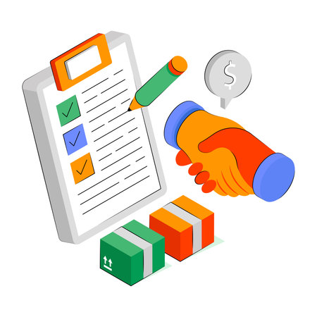 Perfect design illustration of logistic listのイラスト素材