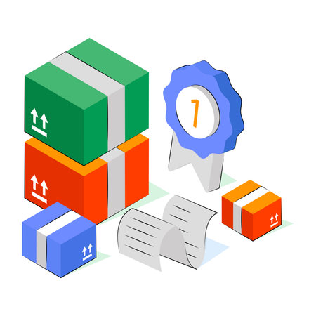 An editable design illustration of premium parcelのイラスト素材