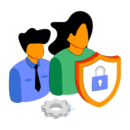 Perfect design illustration of user securityのイラスト素材