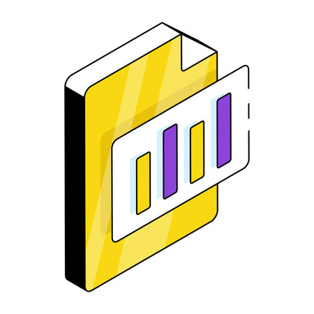 A colored design icon of business reportのイラスト素材