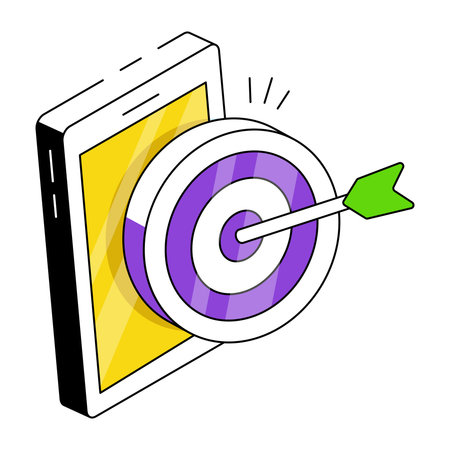 Editable design icon of mobile targetのイラスト素材