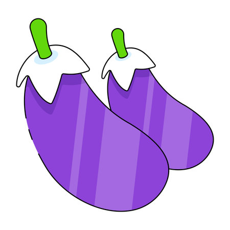 Modern design icon of eggplantのイラスト素材