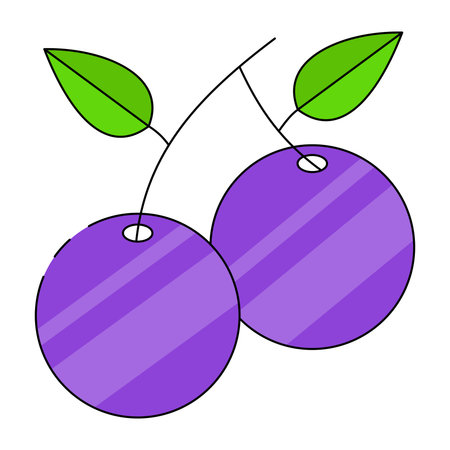 An icon design of cherries