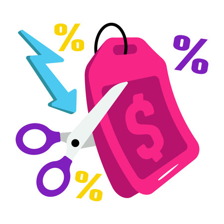 An icon design of cut priceのイラスト素材