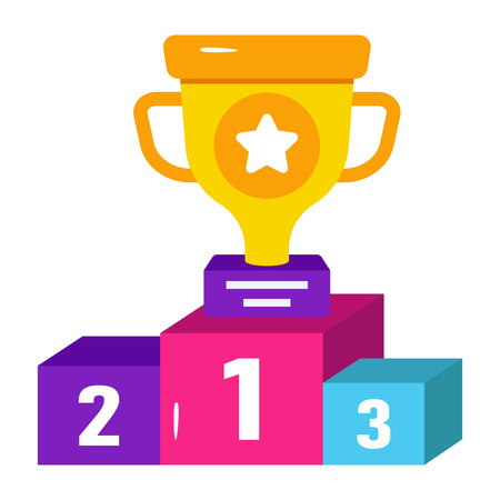 A flat design icon of leadboardのイラスト素材