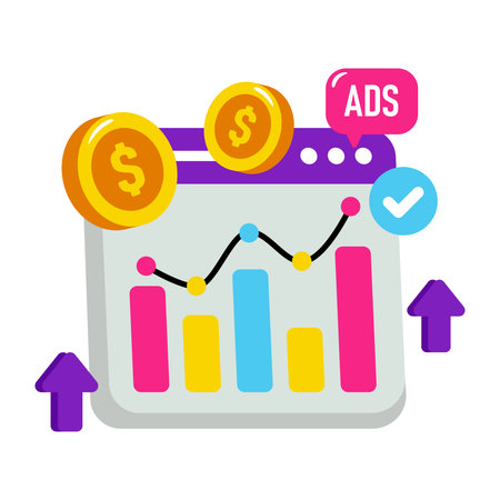 Modern design icon of advertising analyticsのイラスト素材