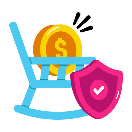 Modern design illustration of pension securityのイラスト素材