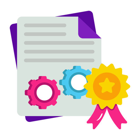 Modern design icon of management certificate