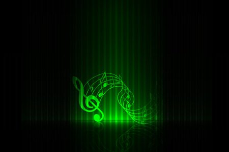 Music on stage  green editionのイラスト素材