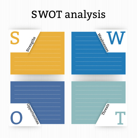 Project management  SWOT Analysis tableのイラスト素材