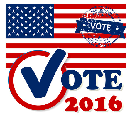 Presidential election in the USA 2016 poster templateのイラスト素材