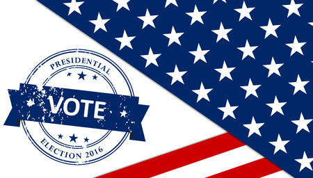 Presidential election in the USA 2016 poster templateのイラスト素材