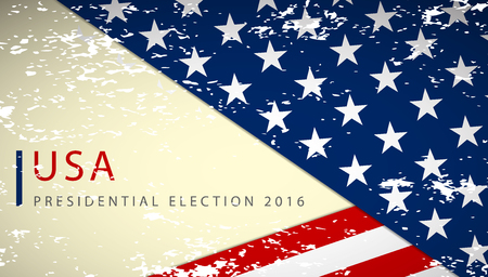 Presidential election in the USA 2016 poster templateのイラスト素材