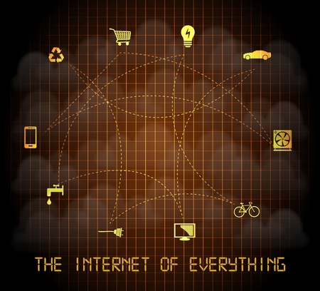 The Internet of everything - cloud designのイラスト素材