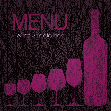 Wine list with wine Specialtiesのイラスト素材