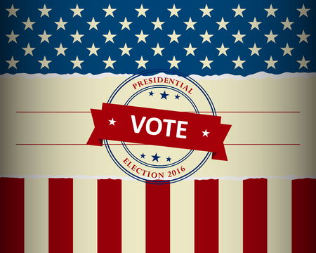 Presidential election in the USA in 2016 - banner templateのイラスト素材