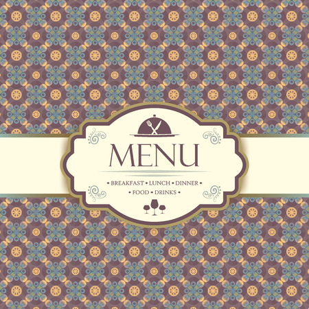 Menu template for restaurants, bars and beverages - breakfast, lunch, dinner, food and drinksのイラスト素材