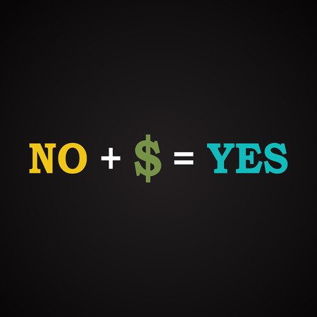 Equation Between yes and no - funny inscription templateのイラスト素材