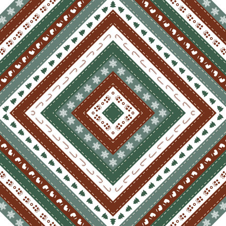 Christmas template stripe pattern - green and red design