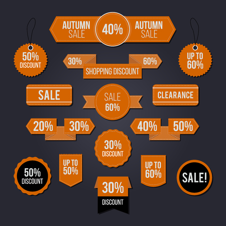 Member Autumn sale set for commercial use and Mainly for the Black Friday periodのイラスト素材