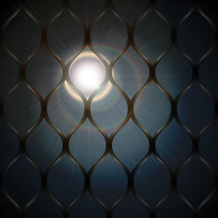 Moonlight behind bars backgroundのイラスト素材