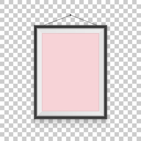 Photo frame on the wall - background templateのイラスト素材
