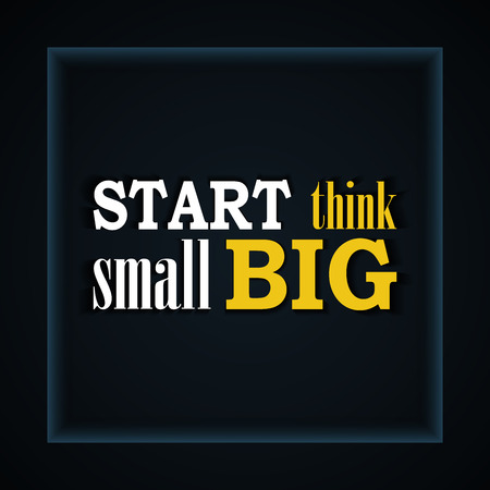Start small, think big idea - motivational background templateのイラスト素材