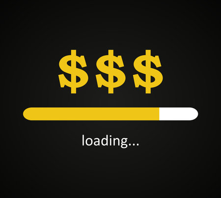 Dollar loading, money coming to me background template