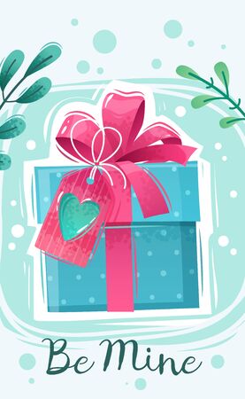 Valentines day cartoon posterのイラスト素材