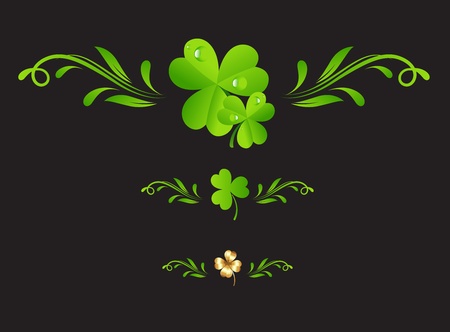 Clover Leaf Divider Framesのイラスト素材
