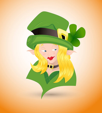 Patrick's Girl Illustrationのイラスト素材