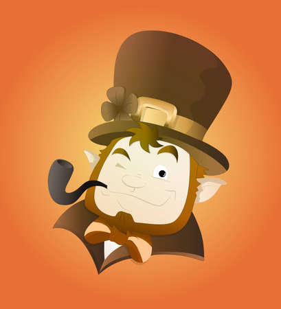Winking Leprechaunのイラスト素材