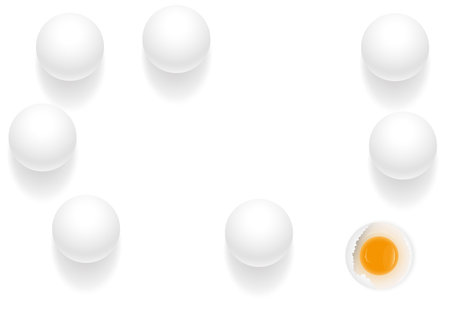 Broken Egg in Safe Eggs