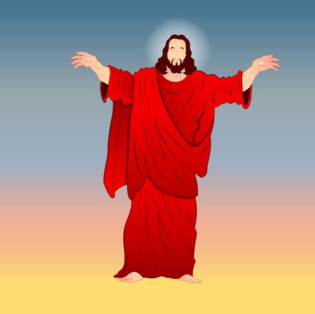 Jesus Christ Vector Illustrationのイラスト素材